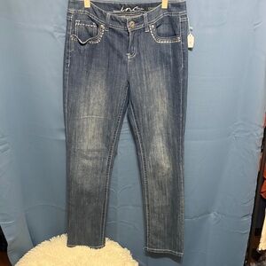 INC International Concepts Women's Classic Blue Straight Leg Jeans size 10